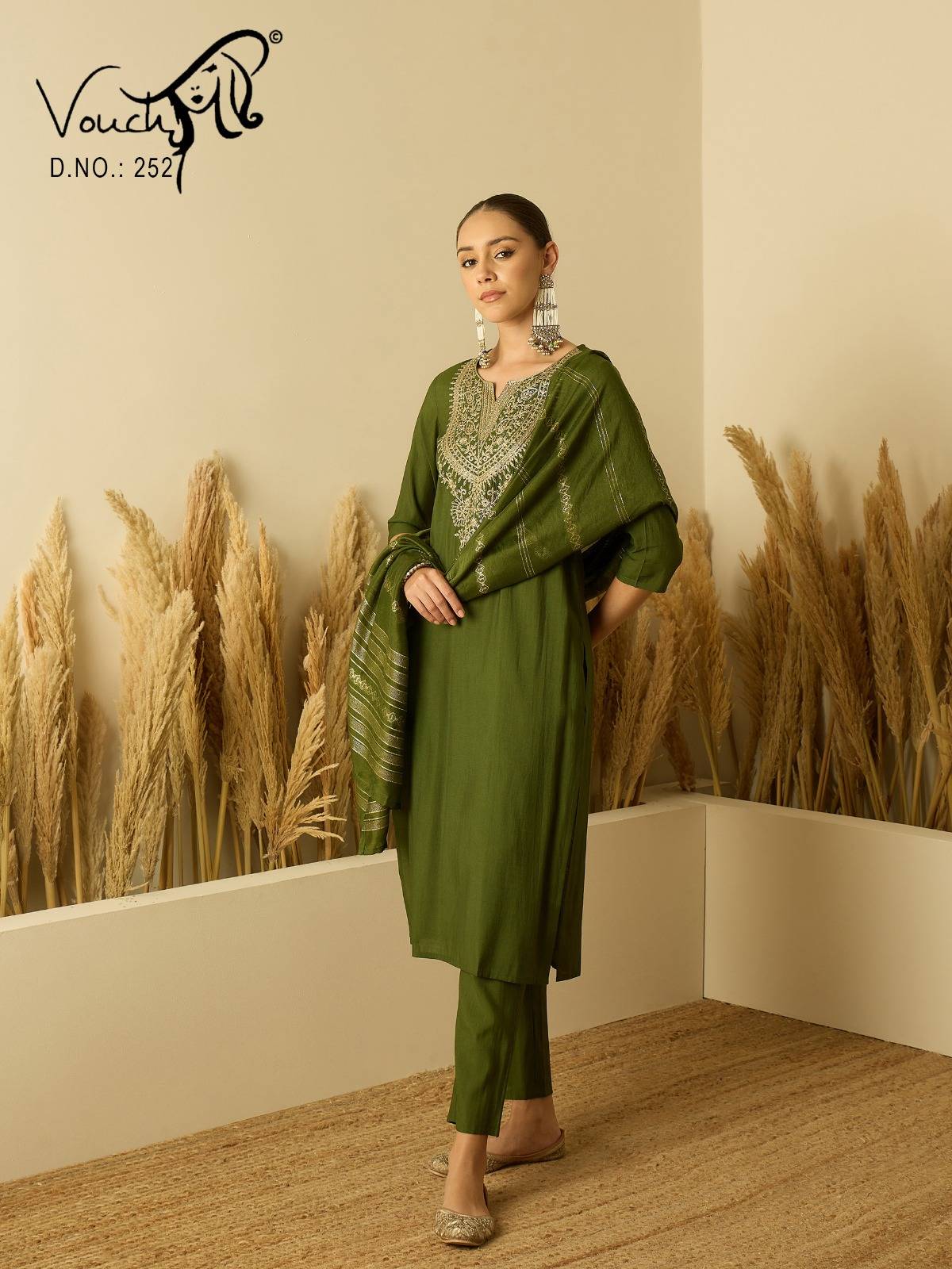 Roman silk BY VOUCH 213 to 254 series Stylish Fancy Colorful party weat dresses At Wholesale Price